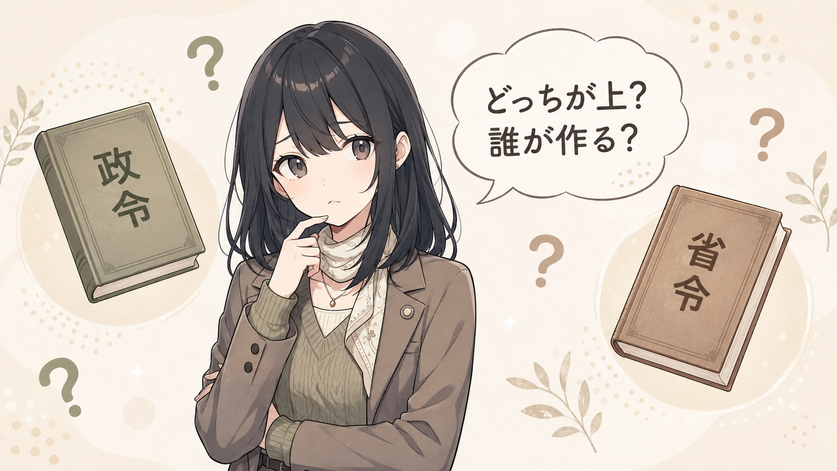政令と省令、どっちが上？誰が作る？と悩む学習者